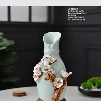 Bình Đắp Nổi Hoa Mai